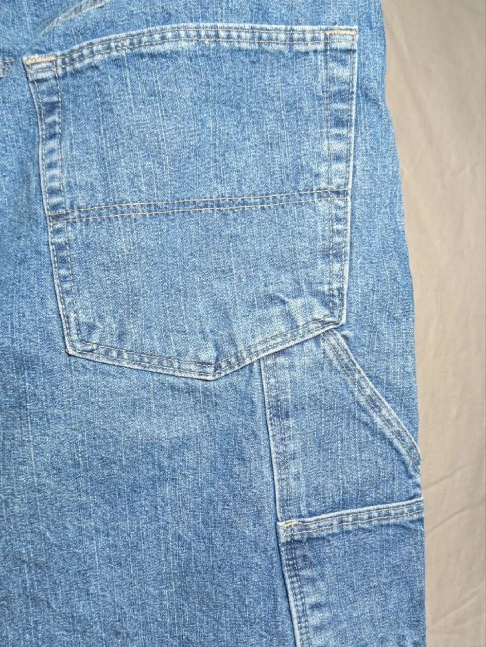 Men's Relaxed Fit Denim Jean Shorts - Light Blue Cargo Casual Every Day Wear 38